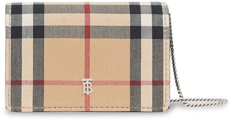 burberry jessie vintage check canvas card-case-on-chain|Burberry Wo Jessie Vintage Check Canvas Card.